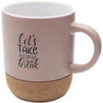 Billie 300 ml ceramic mug with cork details and matt finish Slate pink