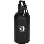 Oregon 400 ml matte RCS-zertifizierte einwandige Trinkflasche aus recyceltem Edelstahl mit Karabinerhaken Schwarz