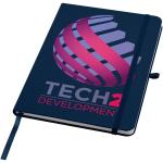 Teak A5 Hardcover Notizbuch, liniert, aus recyceltem Material Navy