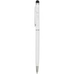 Ore aluminium ballpoint pen with stylus (blue ink) White