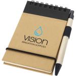 Zuse A7 recycled jotter notepad with pen, nature Nature,black