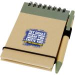 Zuse A7 recycled jotter notepad with pen Heather green