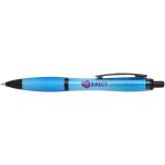 Nash recycled plastic ballpoint pen with black trims (black ink) Aqua