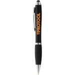 Nash Stylus bunter Kugelschreiber mit schwarzem Griff (schwarze Mine) Schwarz