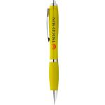 Nash ballpoint pen with coloured barrel and grip Yellow