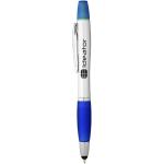 Nash Stylus Kugelschreiber und Marker (schwarze Mine), silber Silber, navy