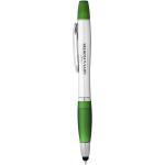 Nash stylus ballpoint pen and highlighter Silver/green