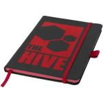 Colour-edge A5 hard cover notebook Black/red