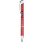 Moneta Druckkugelschreiber aus Aluminium (blaue Mine) Rot