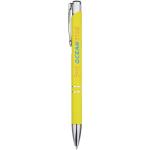 Moneta aluminium click ballpoint pen (blue ink) Yellow