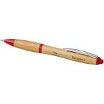 Nash bamboo ballpoint pen, nature Nature,red