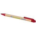 Berk recycled carton and corn plastic ballpoint pen Red