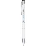 Moneta anodized aluminium click ballpoint pen White