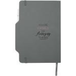 Nexus A5 Hardcover Notizbuch mit Kugelschreiber und Bleistiftset (schwarze Mine) Grau