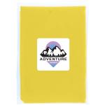 Mayan recycled plastic disposable rain poncho with storage pouch Yellow