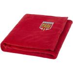 Bay extra soft coral fleece plaid blanket Red