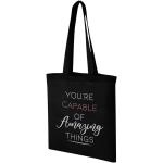 Carolina 100 g/m² cotton tote bag 7L Black