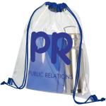 Lancaster transparent drawstring bag 5L Transparent blue