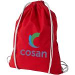 Oregon 100 g/m² cotton drawstring bag 5L Red