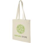 Madras 140 g/m² cotton tote bag 7L Nature