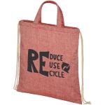Pheebs 210 g/m² recycled drawstring bag 6L Red marl