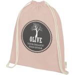Orissa 100 g/m² GOTS organic cotton drawstring bag 5L Pink
