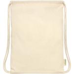 Orissa 100 g/m² GOTS organic cotton drawstring bag 5L Nature