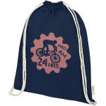 Orissa 100 g/m² GOTS organic cotton drawstring bag 5L Navy