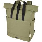 Joey 15” GRS recycled canvas rolltop laptop backpack 15L Olive