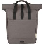 Joey 15" GRS Rolltop Laptoprucksack aus recyceltem Canvas 15 L Grau