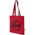 Madras 140 g/m2 GRS recycled cotton tote bag 7L Red