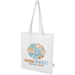 Madras Blend 140 g/m² Tragetasche aus GRS-recycelter Baumwolle 7L Weiß