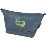 Trip Aware™ recycled travel toiletry bag 6L Light blue/blue pusher