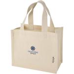 Odessa 220 g/m² GRS recycled cotton mini gusset tote bag 9L Nature