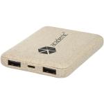 Asama 5000 mAh Powerbank aus Weizenstroh Beige