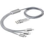 Versatile 5-in-1 charging cable Silver