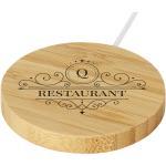 Atra 10W bamboo magnetic wireless charging pad Fawn