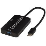 ADAPT aluminum Type-C  multimedia adapter (USB-A/Type-C/HDMI) Black