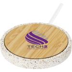 Terrazzo 10W wireless bamboo charging pad Nature