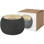 Ecofiber bamboo/RPET Bluetooth® speaker and wireless charging pad Gray