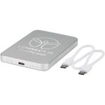 Avis 5000 mAh RCS recycled aluminium magnetic power bank Silver