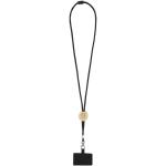 Adhab smartphone lanyard with bamboo details Black