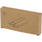 Adhil 10 W 10.000 mAh Powerbank aus recyceltem Kunststoff mit 2 integrierten Kabeln Schwarz