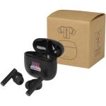 Alterf recycled plastic True Wireless Bluetooth earbuds with silicone eartips Black