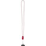 Anser recycled plastic smartphone lanyard with 27W 5-in-1 built-in cable Red