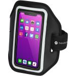 Haile reflektierendes Smartphone Armband mit transparenter Abdeckung Schwarz