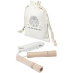 Denise wooden skipping rope in cotton pouch Wooden