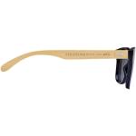 Tan sunglasses with bamboo temples Silver