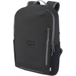 Aqua wasserabweisender 15" Laptop-Rucksack aus GRS Recyclingmaterial 21 L Schwarz