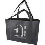 Jumbo Extra große Tragetasche aus recyceltem GRS Non Woven 65 L Schwarz